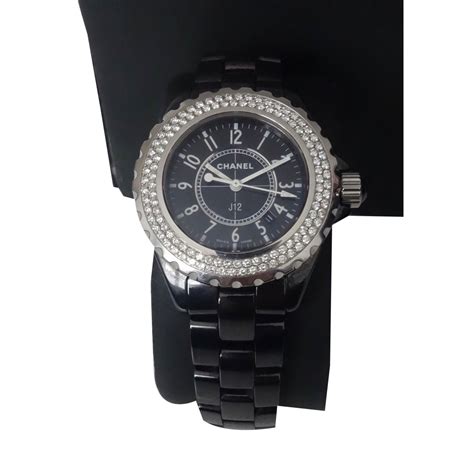 montre chanel j12 diamant noir